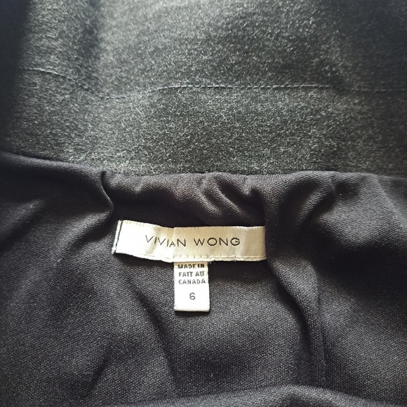 Vivian Wong | Grey stretchy women's semi casual pencil skirt - Picture 8 of 8